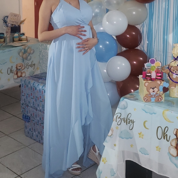 light blue color size L adjustable chest and loose tummy measurement - Picture 4 of 4